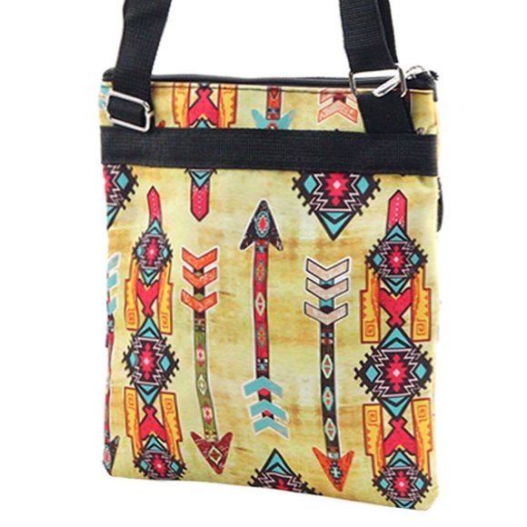 Canvas Tribal Arrow Messenger Bag - Picture 4 of 4